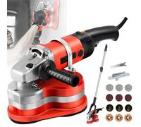 GEJLELDS Meuleuse à Béton 3 Têtes, Ponceuse à Béton 10 cm, Raboteuse à Ciment 3000 W avec 6 Vitesses, Meuleuse 90° sans Impasses pour Ponçage Béton, Ciment, Marbre, Granit withrod