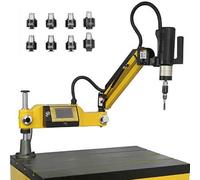 GEJLELDS Taraudeuse électrique Universelle, perceuse et fileteuse à Bras Flexible, Angle de 360°, Bras de 1 000 mm, 0 à 312 TR/Min, Pinces de taraudage M3 à M16