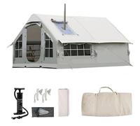 GEJLELDS Tente Gonflable familiale pour 8 Personnes, Tente de Camping 4 Saisons, Grande Tente Gonflable d'extérieur avec Pompe, Installation Facile, Grande Tente Gonflable, tentes de Glamping,Grey1