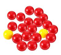 Gejoy 21 Pièces Jeu de Billes de Remplacement 1 Ensemble Balles de Remplacement de Jeu Compatible avec Hungry Hungry Hippos, 19 Balles Rouges et 2 Balles Jaunes