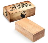 Gejoy Boîte à casse-tête secrète en bois avec compartiments cachés pour cadeau de Noël (boîte au trésor classique)