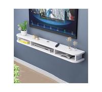 GEK208130 Accueil Étagère de Rangement multimédia, Meuble TV Flottant for Salon, Meuble de Rangement à étagères flottantes Cabinet(Blanc)
