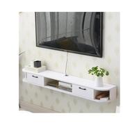 GEK208130 Accueil Meuble de Rangement Mural for Console multimédia, idéal for Ranger sous la télévision, Centre de Divertissement, Salon, Chambre à Coucher Cabinet(Blanc)