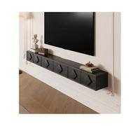 GEK208130 Accueil Meuble TV Flottant Antique for Salon, Petit Appartement, Meuble TV Flottant Minimaliste Cabinet(Noir,200x24x20cm)