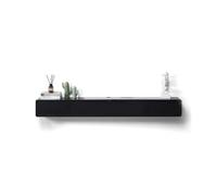 GEK208130 Accueil Meuble TV Flottant avec Portes rabattables et tiroirs Console TV Murale for Centre de Divertissement Flottant Cabinet(Noir,180x20x24cm)