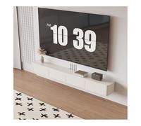 GEK208130 Accueil Meuble TV Flottant, Centre de Divertissement Mural avec 2 tiroirs, Console multimédia Cabinet(Blanc,180x24x20cm)