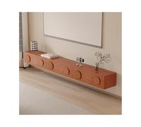 GEK208130 Accueil Meuble TV Flottant Minimaliste, Centre de Divertissement Mural avec 2 tiroirs et Console multimédia Cabinet(Bruin,180x24x20cm)