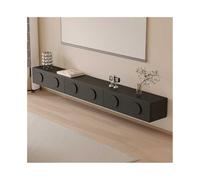 GEK208130 Accueil Meuble TV Flottant Minimaliste, Centre de Divertissement Mural avec 2 tiroirs et Console multimédia Cabinet(Noir,180x24x20cm)