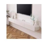 GEK208130 Accueil Meuble TV Mural Blanc - Meuble TV Flottant avec Porte for Salon Cabinet(Blanc,Moyen)