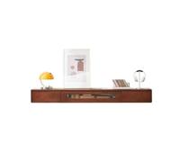 GEK208130 Accueil Meuble TV Mural, étagères flottantes avec Porte vitrée et tiroirs Cabinet(Bruin,Grand)