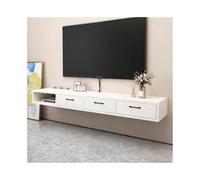 GEK208130 Accueil Meuble TV Mural Flottant, Console multimédia, Divertissement, Jeux, Rangement, étagère TV Cabinet(Blanc,160x23x20cm)