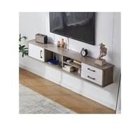 GEK208130 Accueil Meuble TV Mural, Meuble TV Flottant, Console multimédia de Divertissement, Banc de Rangement TV for Salon Cabinet(Grigio)