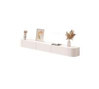 GEK208130 Accueil Meuble TV Suspendu Minimaliste - Unité TV Flottante - Console multimédia TV for Centre de Divertissement Cabinet(Blanc,Grand)