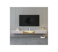 GEK208130 Accueil Meuble TV, Table à thé, Combinaison, Salon, Panneau de Roche, Bois Massif, Meuble TV Mural Suspendu Cabinet(Moyen)