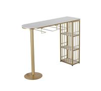 GEK208130 Accueil Table de Bar en marbre Simple, Loisirs à Domicile, lumière, Luxe, Longue Table de Cuisine, Table à Manger, Armoire de séparation Table de comptoir(140 * 40 * 105cm)