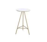 GEK208130 Accueil Table de Bar Moderne en Fer et marbre for Petits espaces Table de comptoir(Blanc)