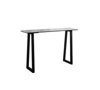 GEK208130 Accueil Table de Bar rectangulaire Simple et Longue de 140 cm avec Cadre en métal, idéale for la Cuisine, la Salle à Manger et Le Salon. Table de comptoir(Grigio)