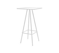 GEK208130 Accueil Table Haute carrée Multicolore for intérieur et extérieur, Camping-Car, terrasse, Restauration, fêtes, événements commerciaux Table de comptoir(Blanc)