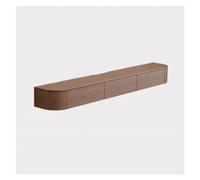 GEK208130 Banc TV Meuble TV Flottant de 78,7"/86,6'' avec lumière LED, Centre multimédia de Divertissement Mural Flottant, Meuble TV en Bois avec Rangement, Noyer Meuble TV(200 * 20 * 30cm)