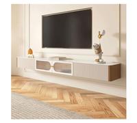 GEK208130 Banc TV Meuble TV Flottant Domestique fixé au Mur, Meuble TV Suspendu, Console multimédia, Centre de Divertissement LED Flottant, Support TV Mural Meuble TV(220 * 23 * 25cm)