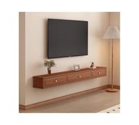 GEK208130 Banc TV Meuble TV Flottant for sous la TV, Centre de Divertissement de Luxe Vintage avec Rangement, Meuble TV Mural en Bois étroit avec tiroirs, Gain de Place Meuble TV(180x24x20cm)