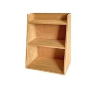 GEK208130 Bibliotheque Livre Étagère trapézoïdale à Trois Niveaux, bibliothèque Ouverte Minimaliste en Bois for la Maison Bibliothèque