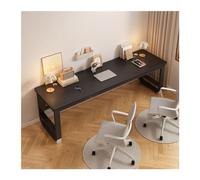 GEK208130 Bureau d'ordinateur simple et simple, commode tout-en-un - Petit bureau long pour la maison, les étudiants, les études, l'écriture (noir, 220 x 60 x 74 cm)
