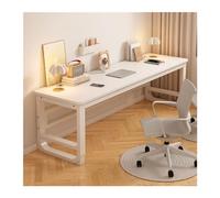 GEK208130 Bureau d'ordinateur simple et simple, commode tout-en-un - Petit bureau long pour la maison, les étudiants, les études, le bureau d'écriture (blanc, 160 x 60 x 74 cm)