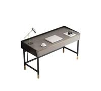 GEK208130 Bureau simple et luxueux en ardoise de style rock - Bureau moderne et simple pour PC, table pour étudiant, maison, chambre à coucher, bureau d'écriture gris (140 x 50 x 75 cm)