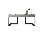 GEK208130 Bureau simple minimaliste brillant en plaque de roche moderne de luxe pour étude, maison, petit bureau d'écriture (160 x 60 x 75 cm)