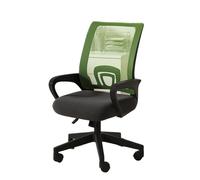 GEK208130 Fauteuil de Bureau Chaise de Bureau Confortable for la Maison, Chaise de Jeu pivotante Confortable, Chaise Ergonomique à Dossier Moyen en Maille relevable en Tissu Chaise de Bureau(Green)