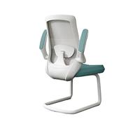 GEK208130 Fauteuil de Bureau Chaise de Bureau de Direction, Chaise de réception latérale en Maille avec accoudoirs réglables et Base Luge en métal Chaise de Bureau(Blue)