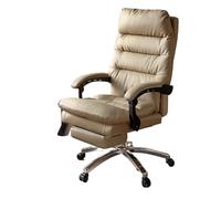 GEK208130 Fauteuil de Bureau Chaise de Bureau Ergonomique en Cuir véritable, inclinable, idéale for Les Jeux vidéo et la Sieste Chaise de Bureau