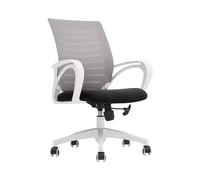 GEK208130 Fauteuil de Bureau Chaise de Bureau Ergonomique, Roues for la Maison, Dossier Moyen, en Maille, Chaise de Travail pivotante et roulante Chaise de Bureau(Grigio)