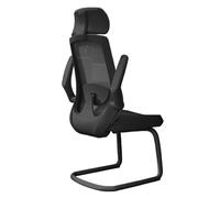 GEK208130 Fauteuil de Bureau Chaises de Bureau Chaise de Bureau Ergonomique avec Main Courante réglable Soutien Lombaire Chaise de Direction Chaise de Bureau(Noir)