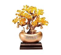 GEK208130 Feng Shui Citrine Arbre de Fortune en Citrine, décoration for la Maison, Richesse, prospérité, Le Salon ou Bureau Décoration(Gold)