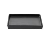 GEK208130 Jardin Bac à Fleurs en céramique, Soucoupe carrée for Salon, Balcon, terrasse Plantes en Pot(Noir,XL)
