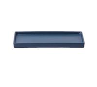 GEK208130 Jardin Bac d'égouttage rectangulaire for Plantes de Jardin, Soucoupe for Pot de Fleurs en céramique Multicolore Plantes en Pot(Blue,Petit)
