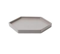 GEK208130 Jardin Grande Soucoupe en céramique for Plantes, bac à Fleurs Hexagonal for Salon et Balcon Plantes en Pot(Grigio,XXL)