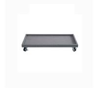 GEK208130 Jardin Grande Soucoupe Mobile à roulettes for Plantes, bac d'égouttage rectangulaire for Pot de Fleurs, for Le Jardinage Domestique Plantes en Pot(Grigio,Grand)