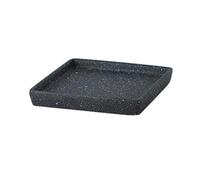 GEK208130 Jardin Plateau d'égouttage carré en céramique for Plantes, 7,8 Pouces, for l'intérieur et l'extérieur Plantes en Pot(Noir)