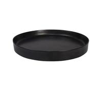 GEK208130 Jardin Plateau Rond en céramique for Pots de Fleurs, bac d'égouttage for intérieur et extérieur, Noir Plantes en Pot(Petit)