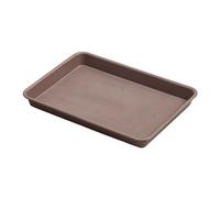 GEK208130 Jardin Plateaux d'égouttage for Plantes d'intérieur et d'extérieur, Soucoupe rectangulaire en résine de 33,8 cm, Trois Couleurs Plantes en Pot(Bruin)