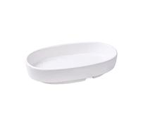 GEK208130 Jardin Soucoupe for Plantes hydroponiques, Pot de Fleurs elliptique en céramique for Bureau, bacs d'égouttage for palettes Plantes en Pot(Blanc)