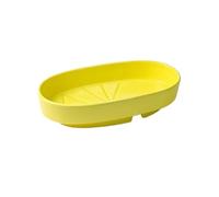 GEK208130 Jardin Soucoupe for Plantes hydroponiques, Pot de Fleurs elliptique en céramique for Bureau, bacs d'égouttage for palettes Plantes en Pot(Yellow)
