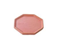 GEK208130 Jardin Soucoupe for Pot de Fleurs en céramique de 17,3 cm, Plateau d'égouttage octogonal for Salon et Balcon Plantes en Pot(Pink)