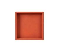 GEK208130 Jardin Soucoupe for Pot de Fleurs en Imitation Ciment, for intérieur et extérieur, bac de Drainage carré for Plantes Plantes en Pot(Orange,Grand)