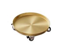 GEK208130 Jardin Soucoupe Mobile à roulettes for Plantes, bac d'égouttage for Pots de Fleurs d'intérieur et d'extérieur en Acier Inoxydable Plantes en Pot(Gold,Grand)