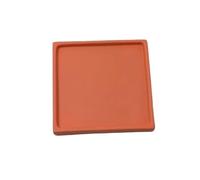 GEK208130 Jardin Soucoupes carrées for jardinières de Bureau, Jardinage Domestique for bacs d'égouttage en céramique Plantes en Pot(Orange,Grand)