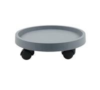 GEK208130 Jardin Support de Pot Fleurs Rond et Mobile, avec roulettes, Base Soucoupe for bonsaï Plantes en Pot(Grigio,Moyen)